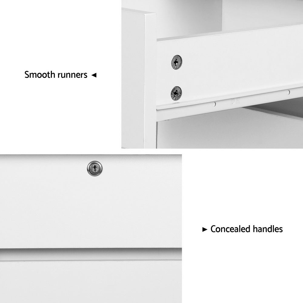 Artiss Computer Desk Office Study Desks Table Drawer Bookshelf Cabinet 6