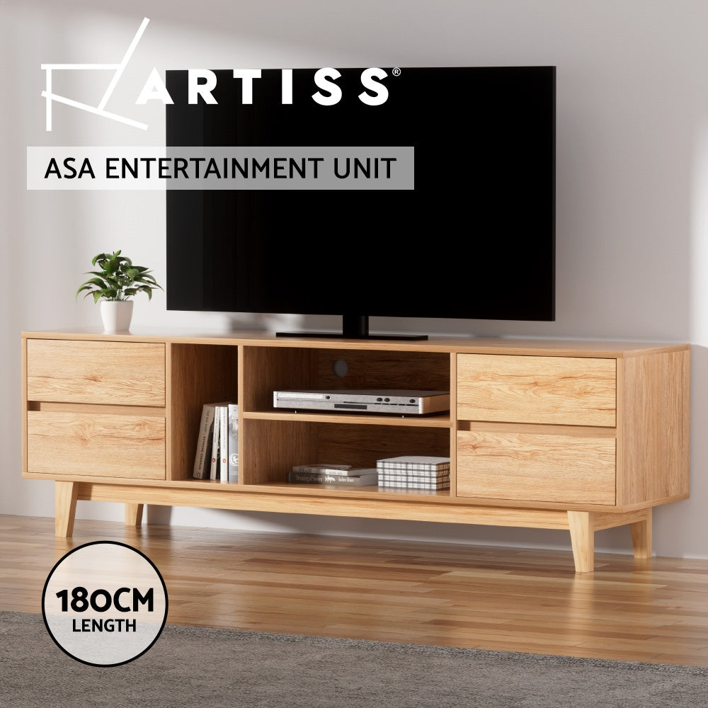 Artiss Entertainment Unit Stand TV Cabinet Storage Drawer Shelf 180cm Wooden 6