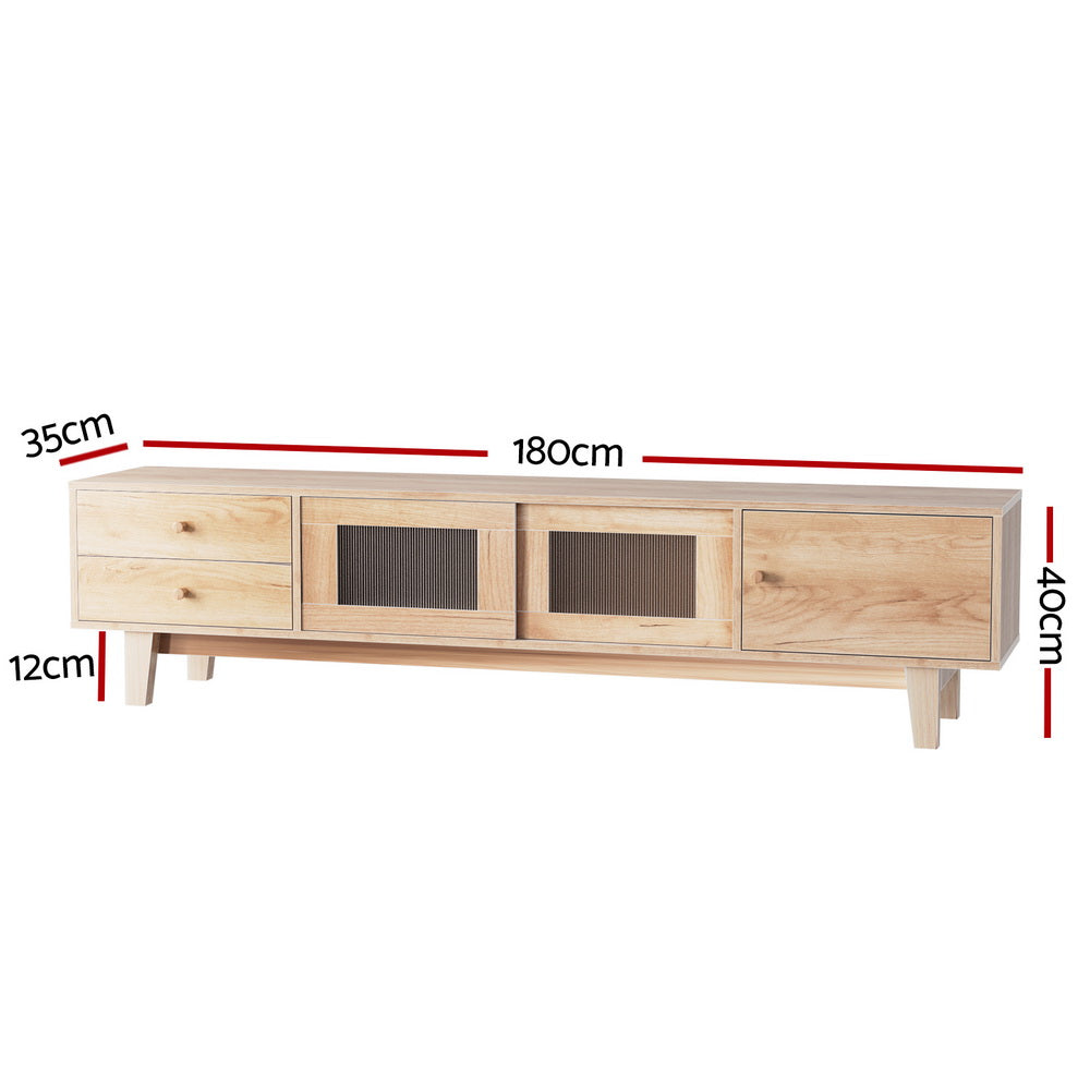 Artiss TV Cabinet Entertainment Unit Stand Storage Drawer 180CM 4