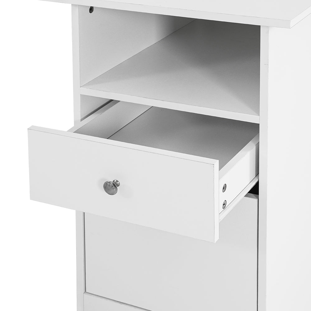 Artiss Computer Desk Shelf Cabinet L-Shape White 150CM 4