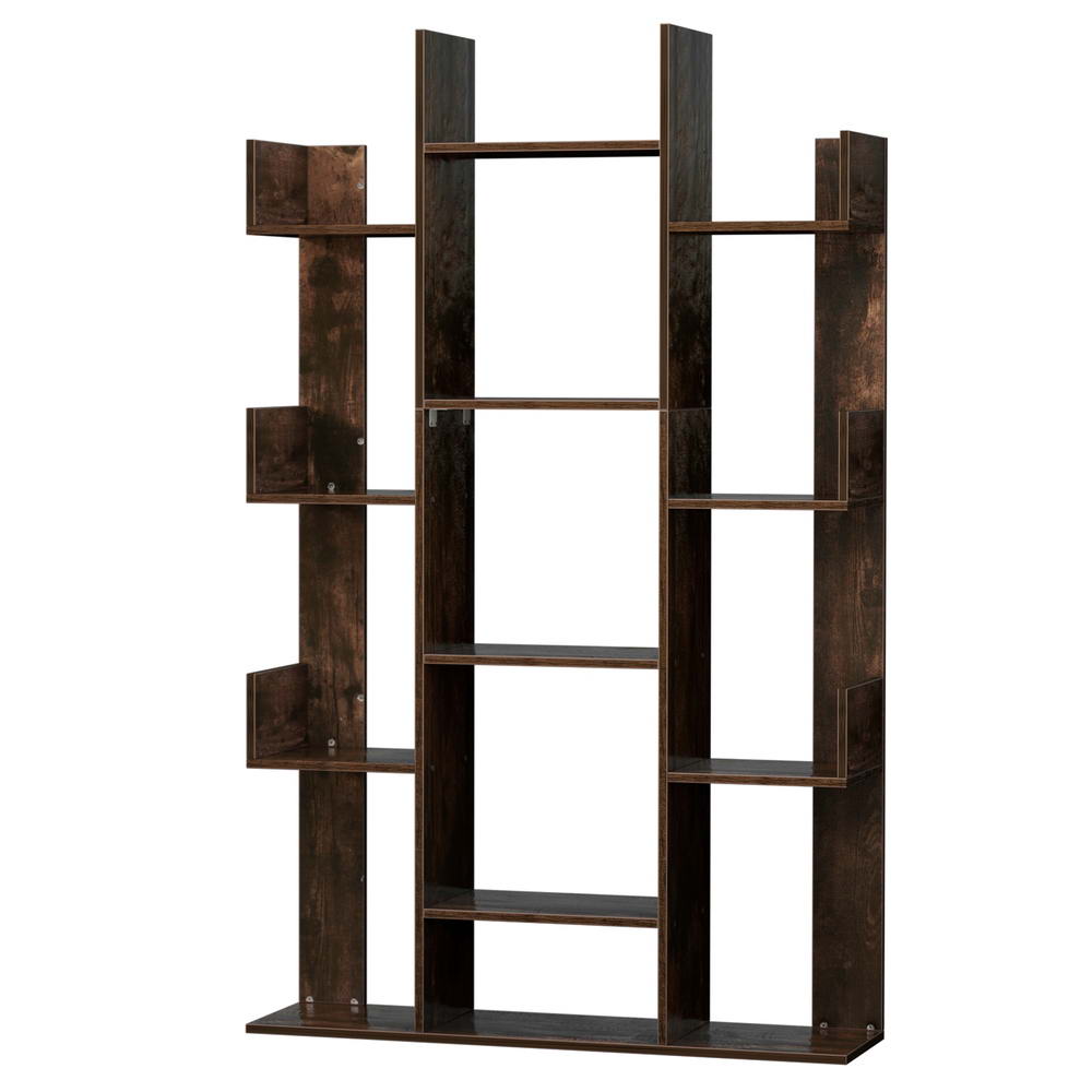 Artiss Tree-Shaped Bookshelf ROMI Walnut 3