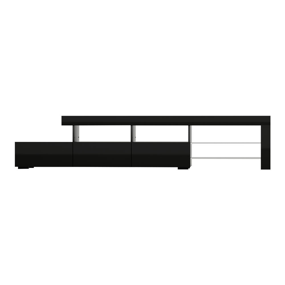 Artiss Entertainment Unit TV Cabinet LED 215cm Black Caya 5