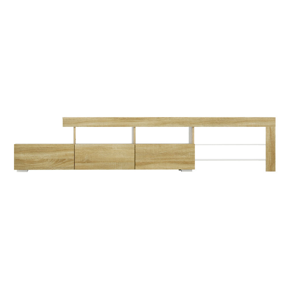 Artiss Entertainment Unit TV Cabinet LED 215cm Pine Caya 5
