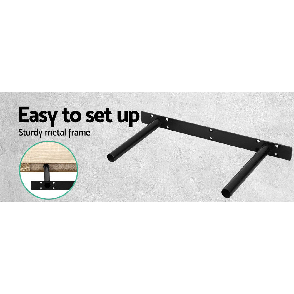 Artiss Floating Wall Shelf Set of 3 Oak 6