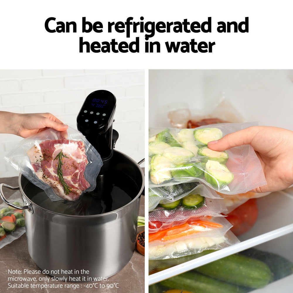 2 Rolls Food Vacuum Sealer Bags Storage Saver Heat Sealing Bag Pack 15CMX6M 6