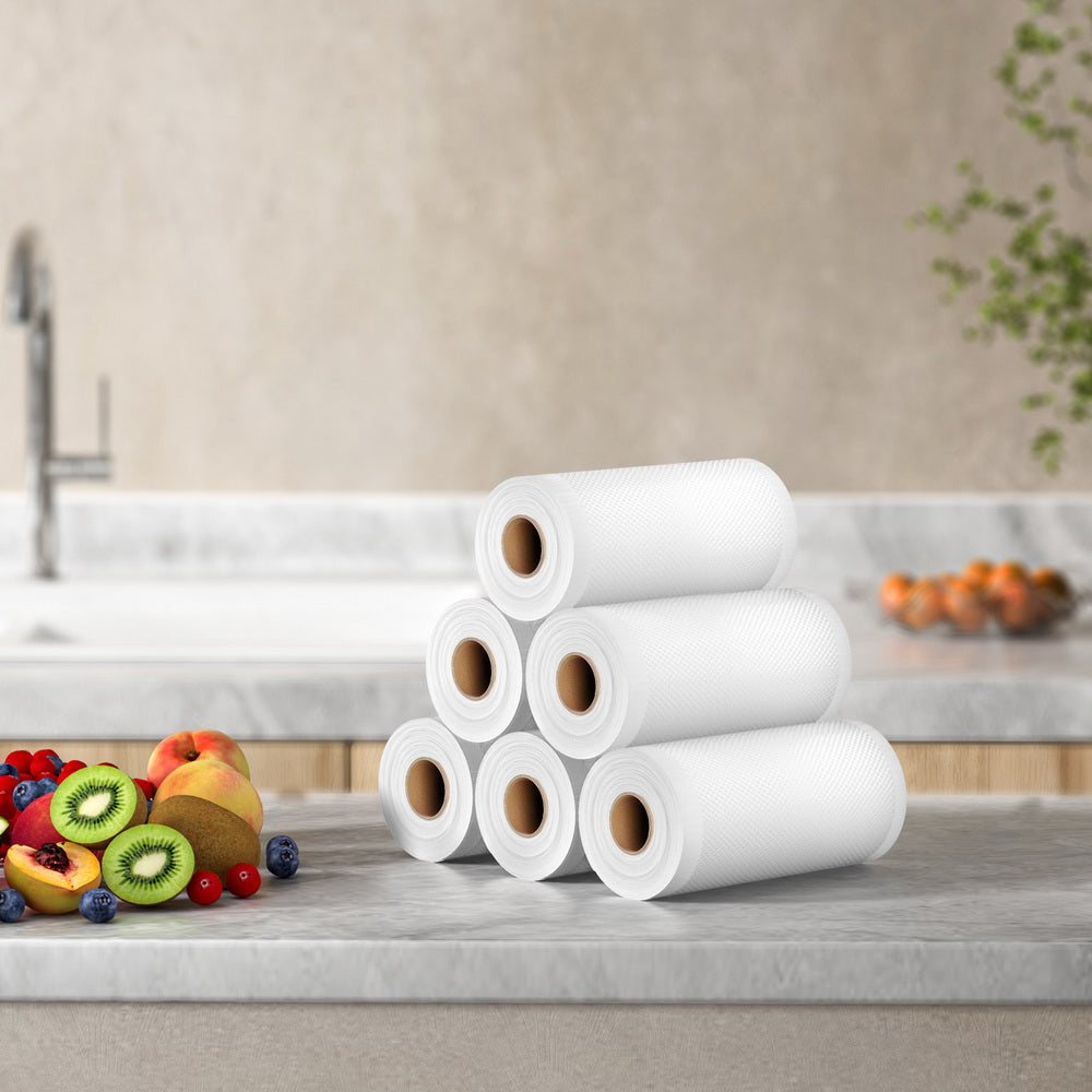 6 Rolls Food Vacuum Sealer Bags Storage Saver Heat Sealing Bag Pack 15CMX6M 4