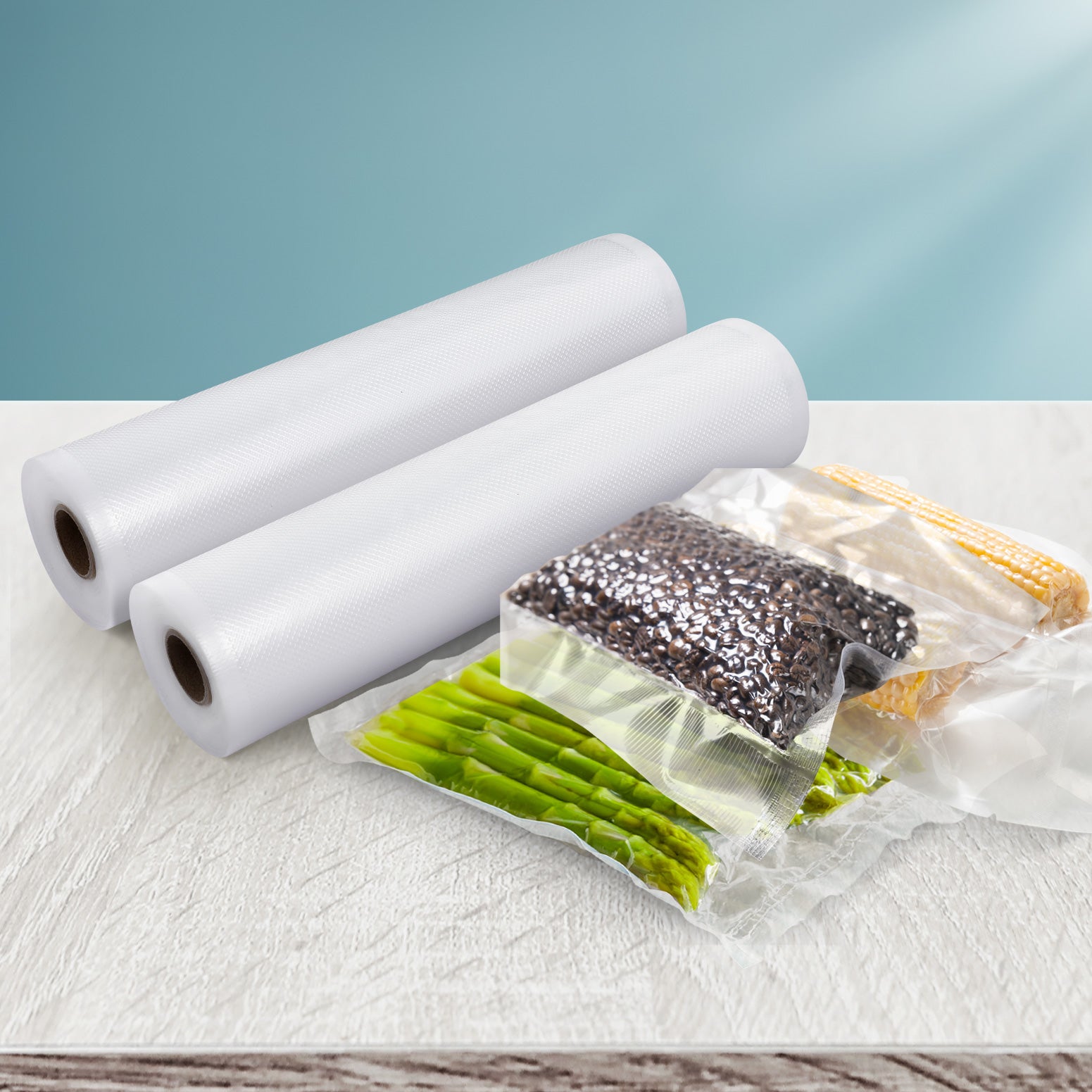 2 Rolls Food Vacuum Sealer Bags Storage Saver Heat Sealing Bag Pack 28CMX6M 7