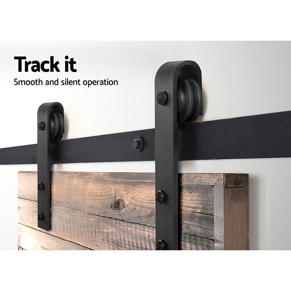 Cefito Sliding Barn Door Hardware Track Set 2.44m 6