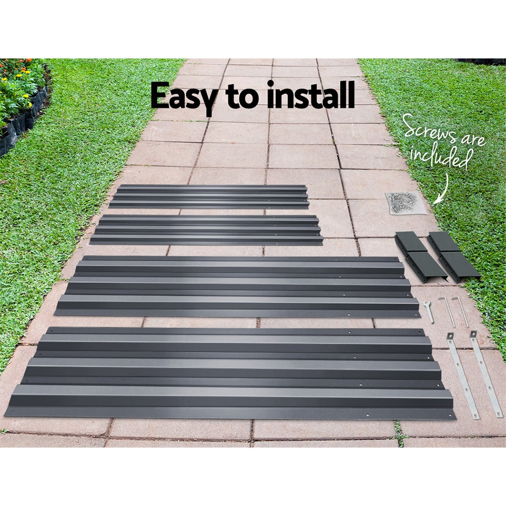 Green Fingers Garden Bed 150x90cm Planter Box Raised Container Galvanised Steel 6