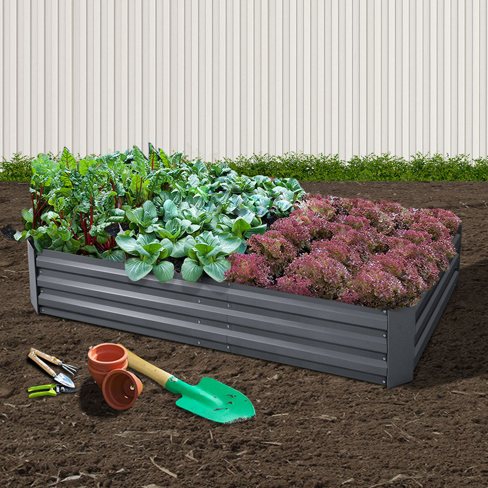 Green Fingers Garden Bed 180x90cm Planter Box Raised Container Galvanised Steel 7