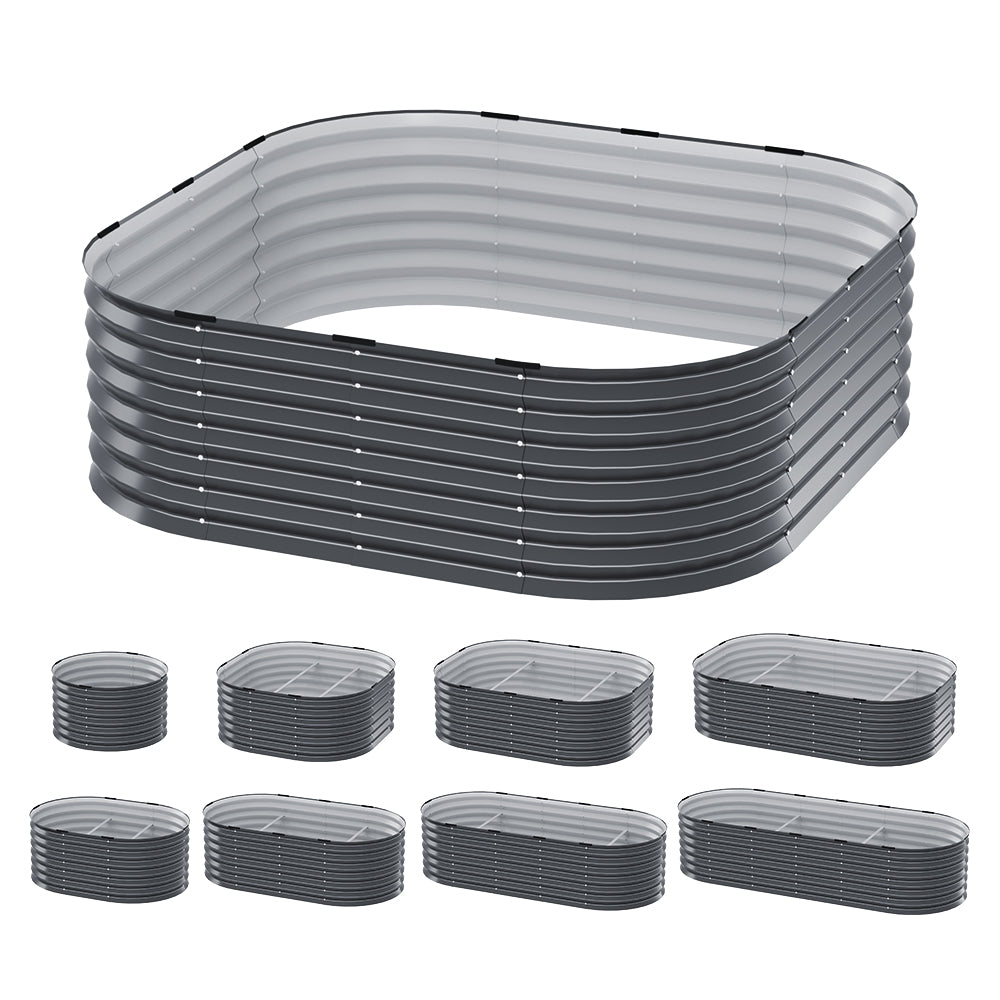 Green Fingers Garden Bed 9 In 1 Modular Planter Box Raised Container Galvanised 7