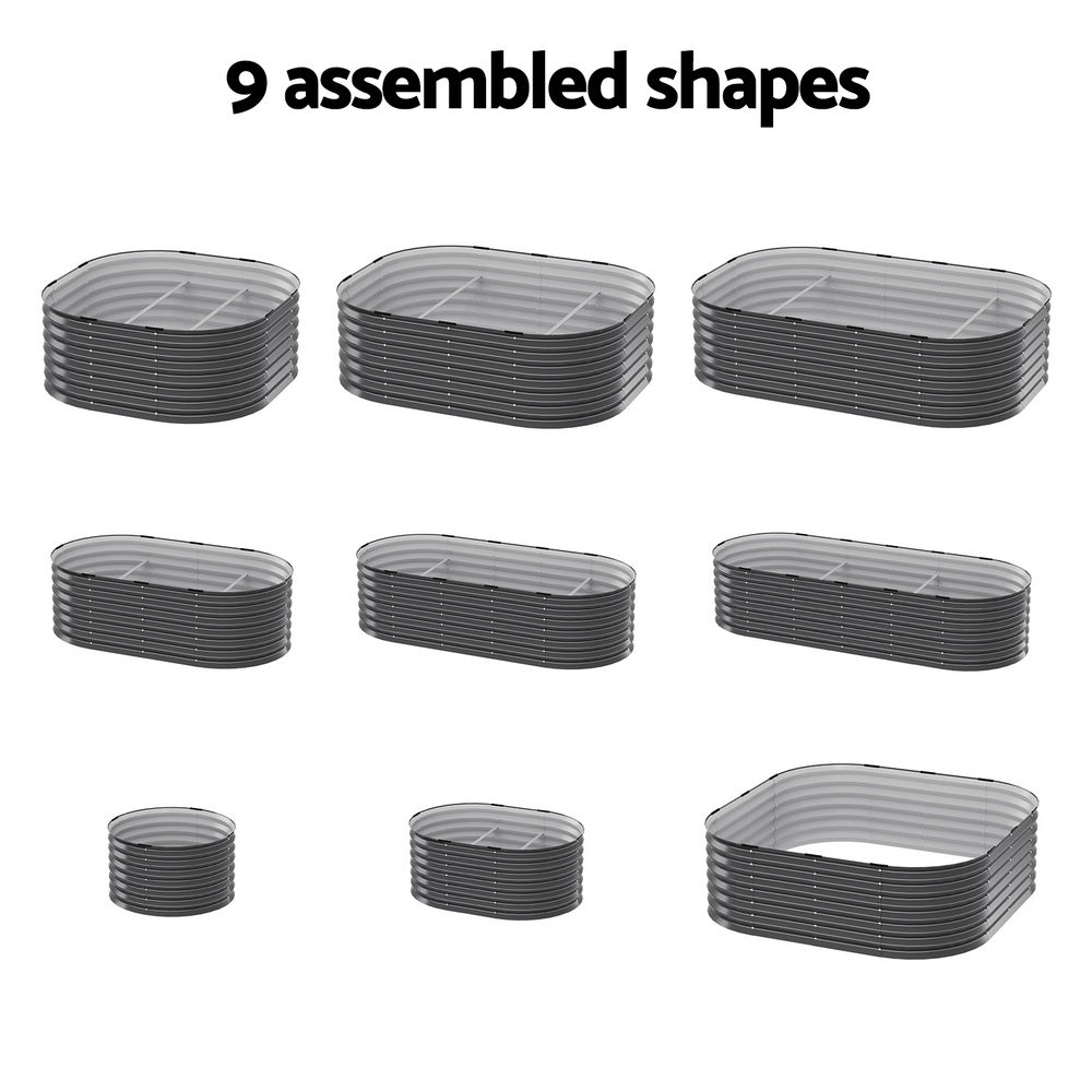 Green Fingers Garden Bed 9 In 1 Modular Planter Box Raised Container Galvanised 5