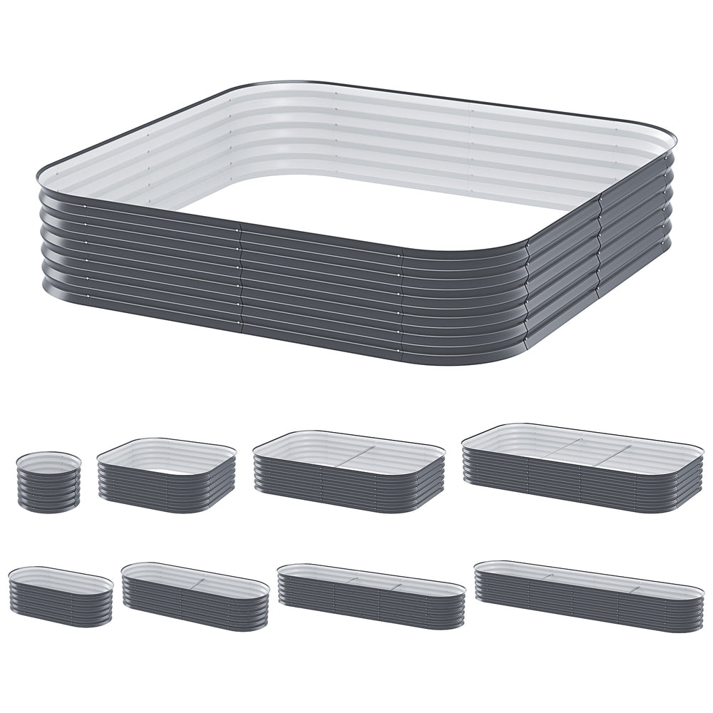 Green Fingers Garden Bed 9 In 1 Modular Planter Box 40CM height 6