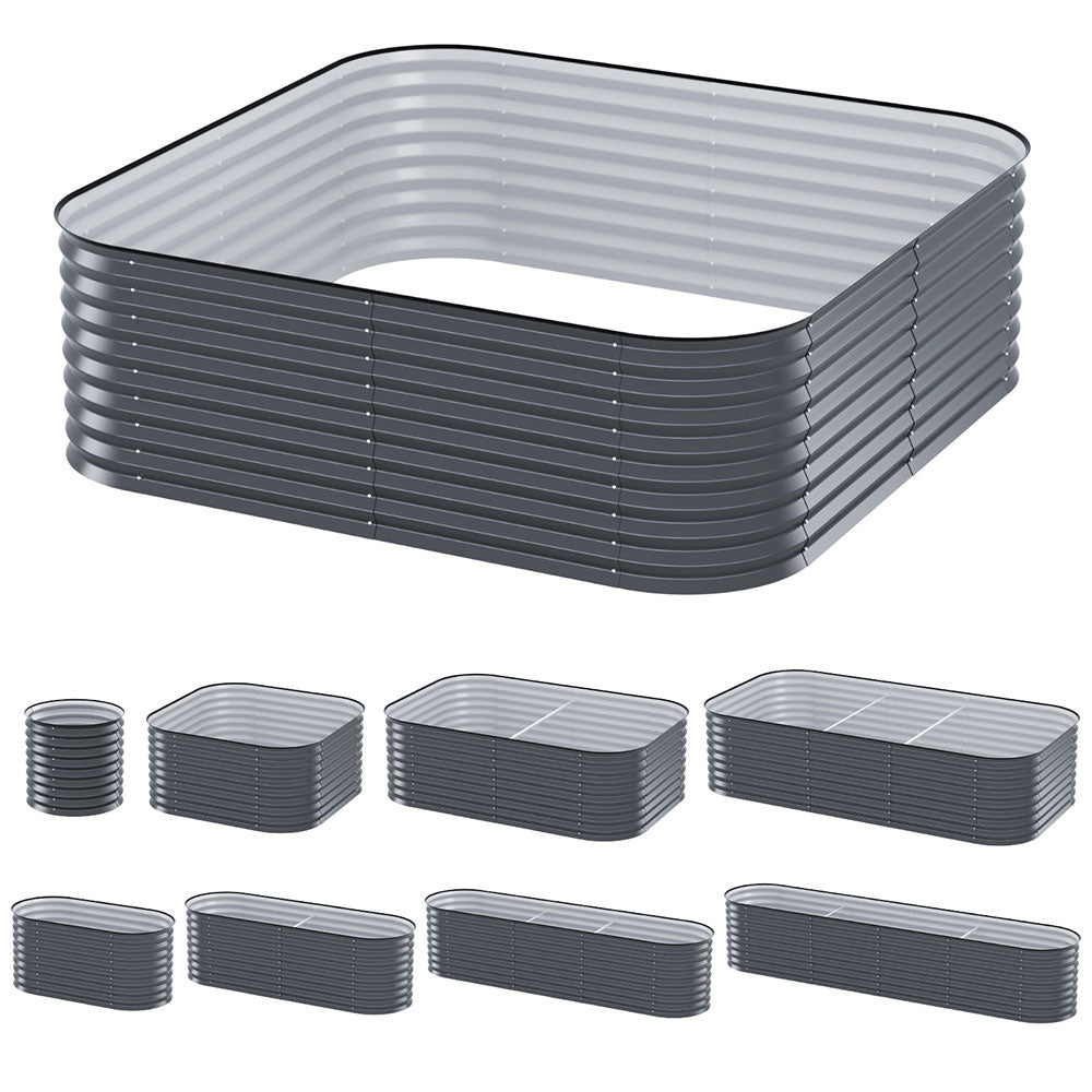 Green Fingers Garden Bed 9 In 1 Modular Planter Box 56CM height 7