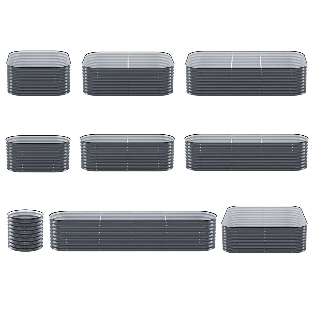 Green Fingers Garden Bed 9 In 1 Modular Planter Box 56CM height 3