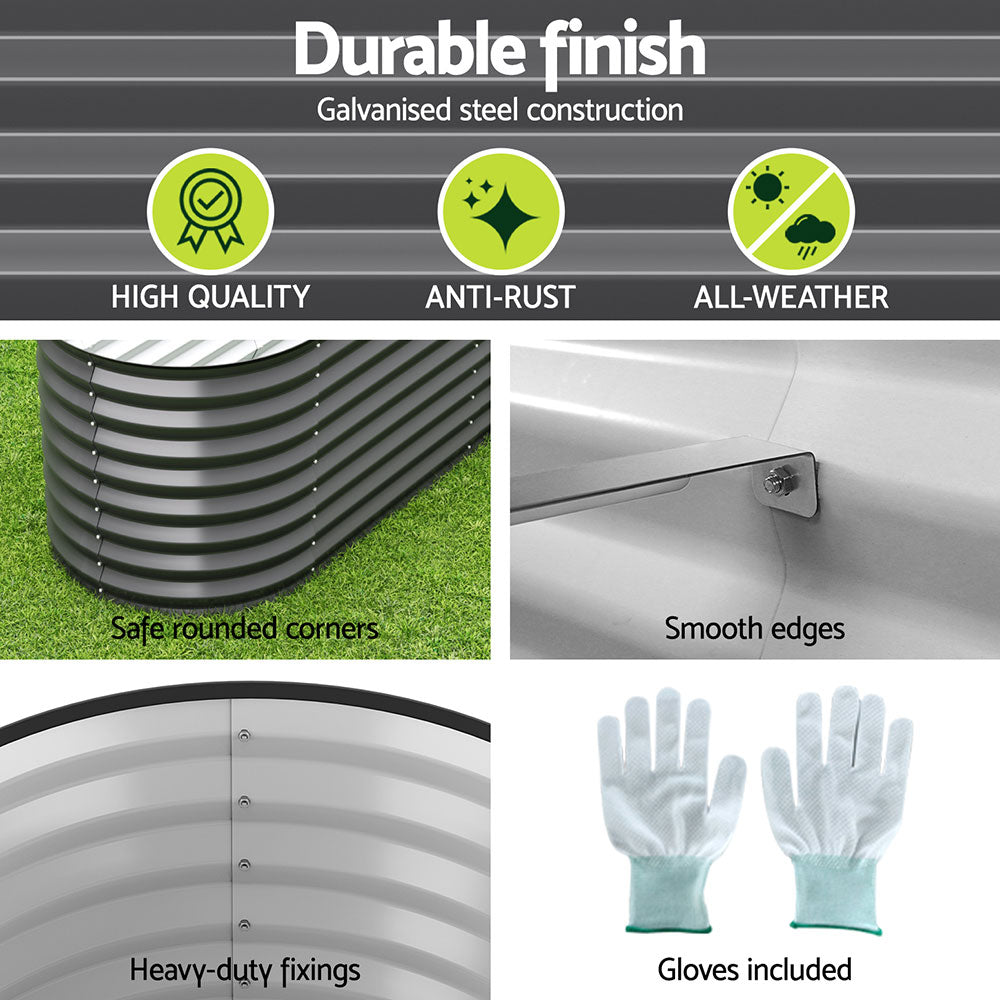 Green Fingers Garden Bed 9 In 1 Modular Planter Box 56CM height 6