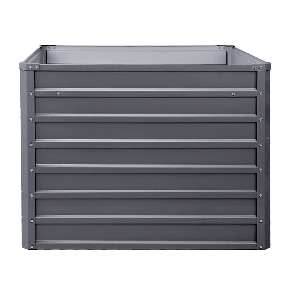 Green Fingers 2x Garden Bed 100x100x77cm Planter Box Raised Container Galvanised 3