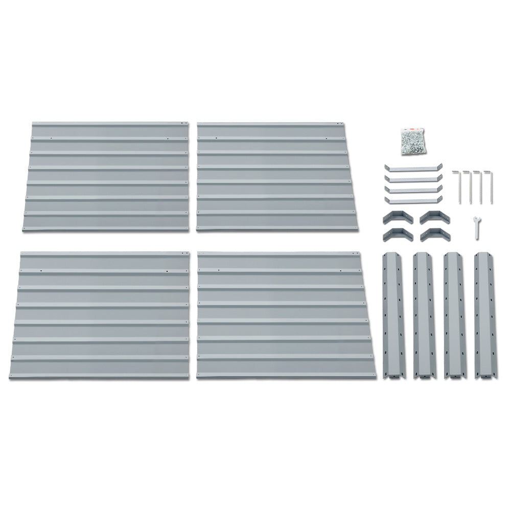 Green Fingers 2x Garden Bed 100x100x77cm Planter Box Raised Container Galvanised 7