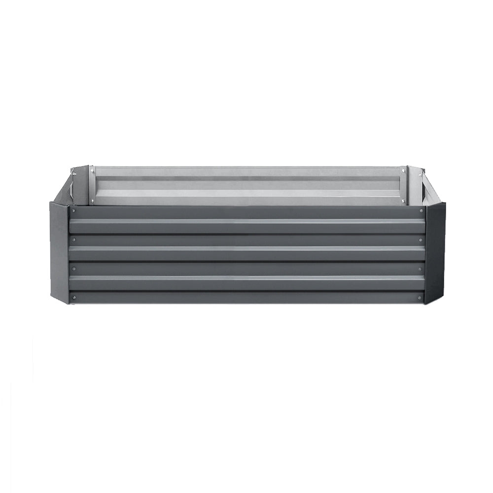 Green Fingers 2x Garden Bed 120x90cm Planter Box Raised Container Galvanised Herb 3