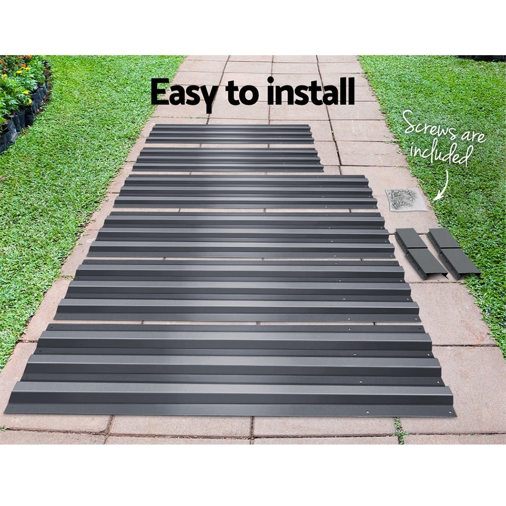 Green Fingers 2x Garden Bed 120x90cm Planter Box Raised Container Galvanised Herb 6