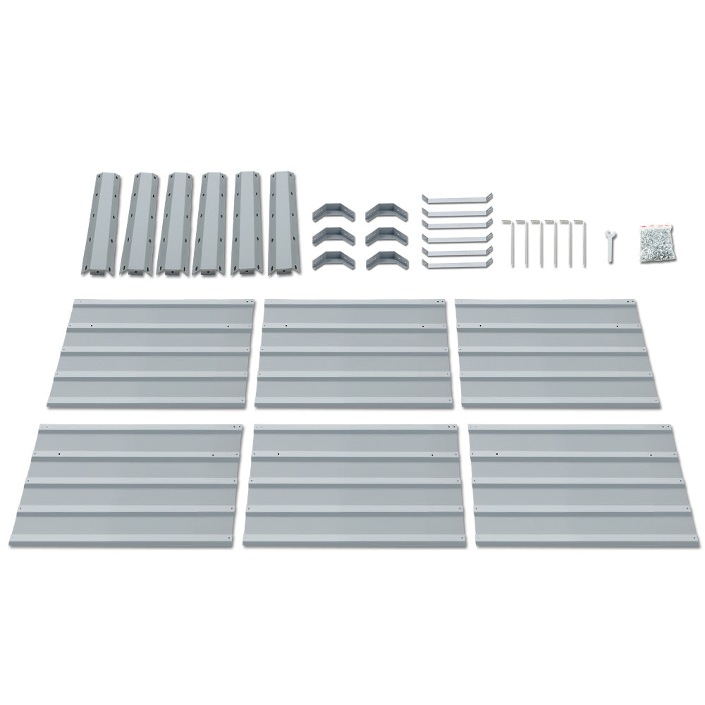 Green Fingers 2x Garden Bed 130x130x46cm Planter Box Raised Container Galvanised 7