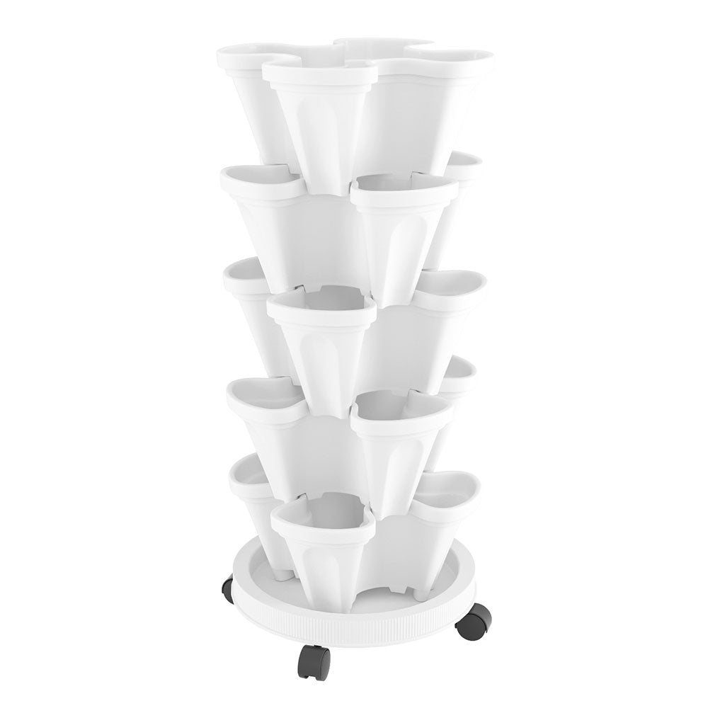 Green Fingers Garden Bed 5 Tier Vertical Garden Strawberry Stackable Planters Herbs Petunias 7