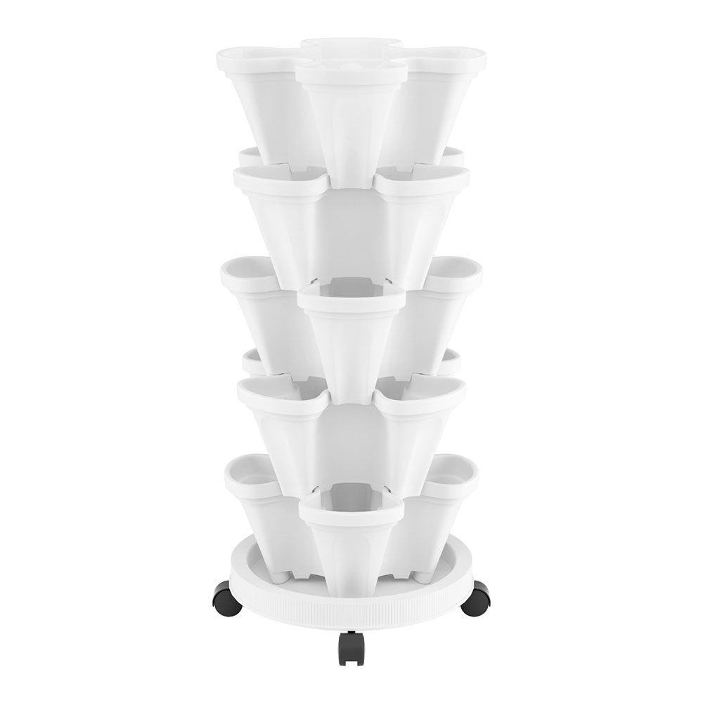 Green Fingers Garden Bed 5 Tier Vertical Garden Strawberry Stackable Planters Herbs Petunias 3