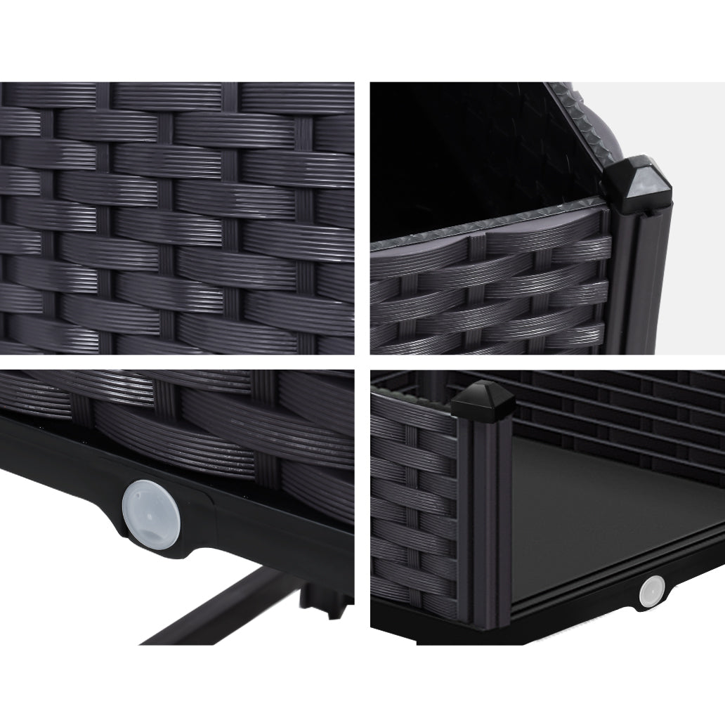 Green Fingers Garden Bed 40x40x23cm PP Planter Box Raised Container Growing Herb 3