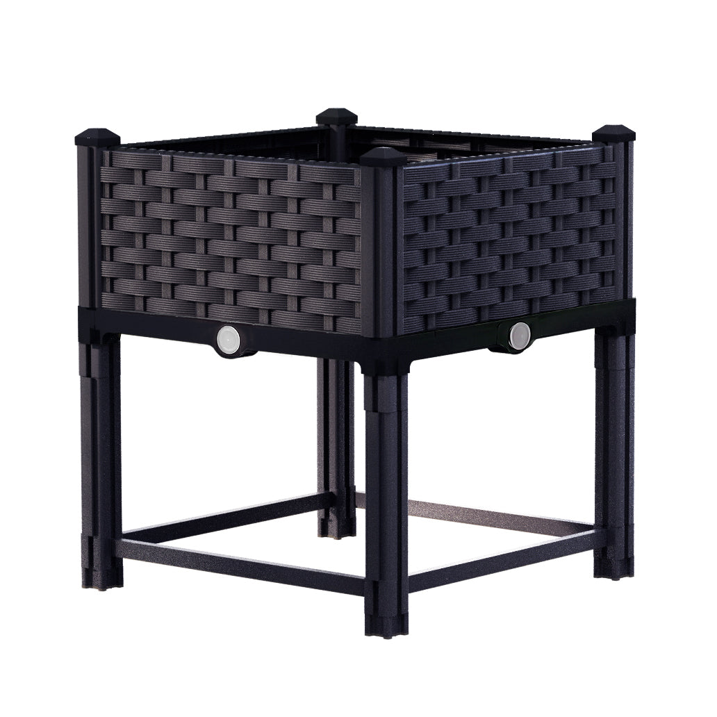 Green Fingers Garden Bed 40x40x23cm PP Planter Box Raised Container Growing Herb 7