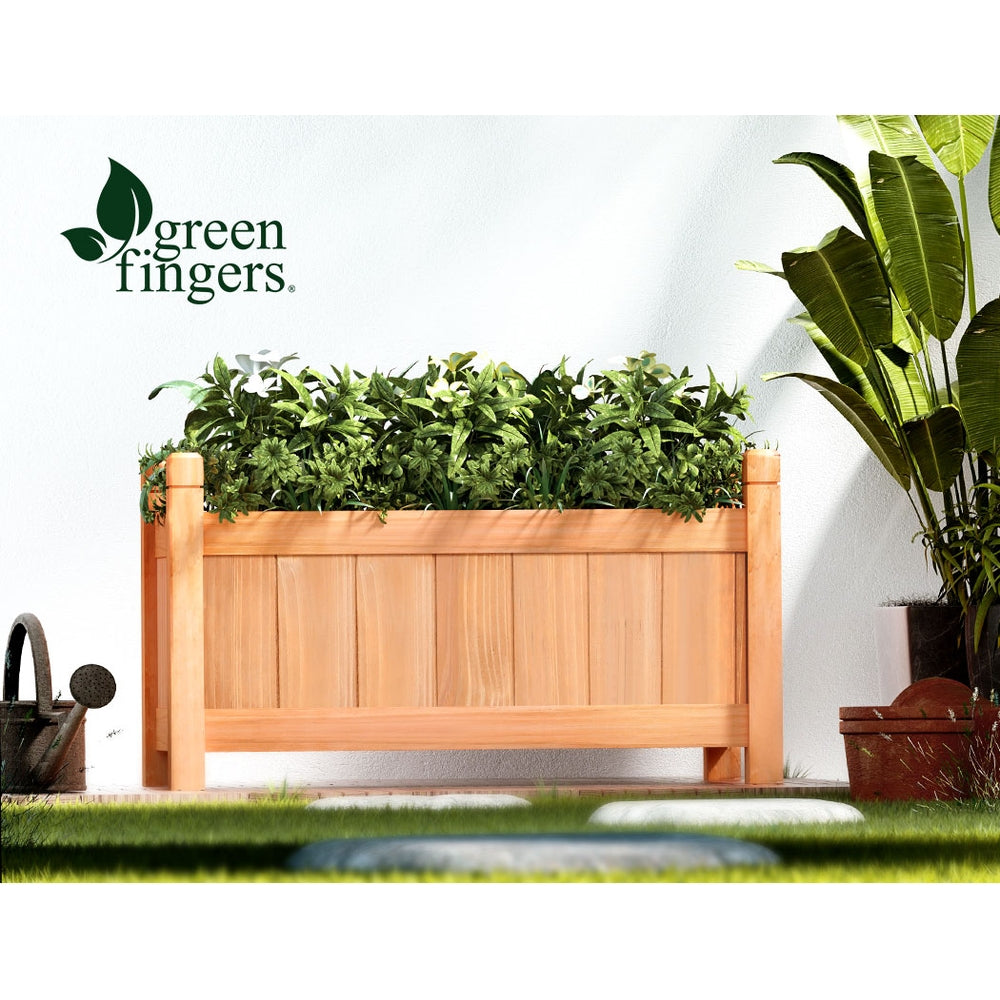 Green Fingers Garden Bed 60x30x33cm Wooden Planter Box Raised Container Growing 6