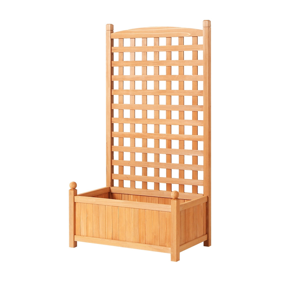 Green Fingers Garden Bed Wooden 64x35x115cm Planter Raised Box Container Trellis 7