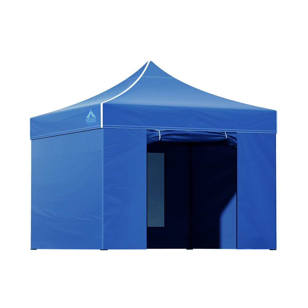 Instahut Gazebo Pop Up Marquee 3x3 Folding Tent Wedding Gazebos 500D Oxford Blue 8
