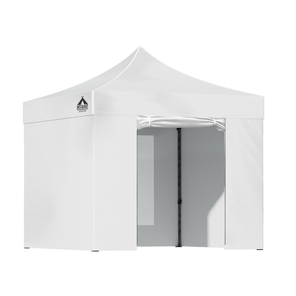 Instahut Gazebo Pop Up Marquee 3x3 Folding Tent Wedding Gazebos 500D White 8