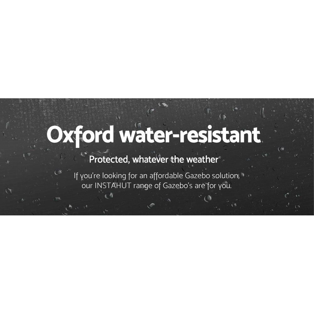 Instahut Gazebo Pop Up Marquee 3x4.5 Folding Tent Wedding Gazebos 500D Black 5