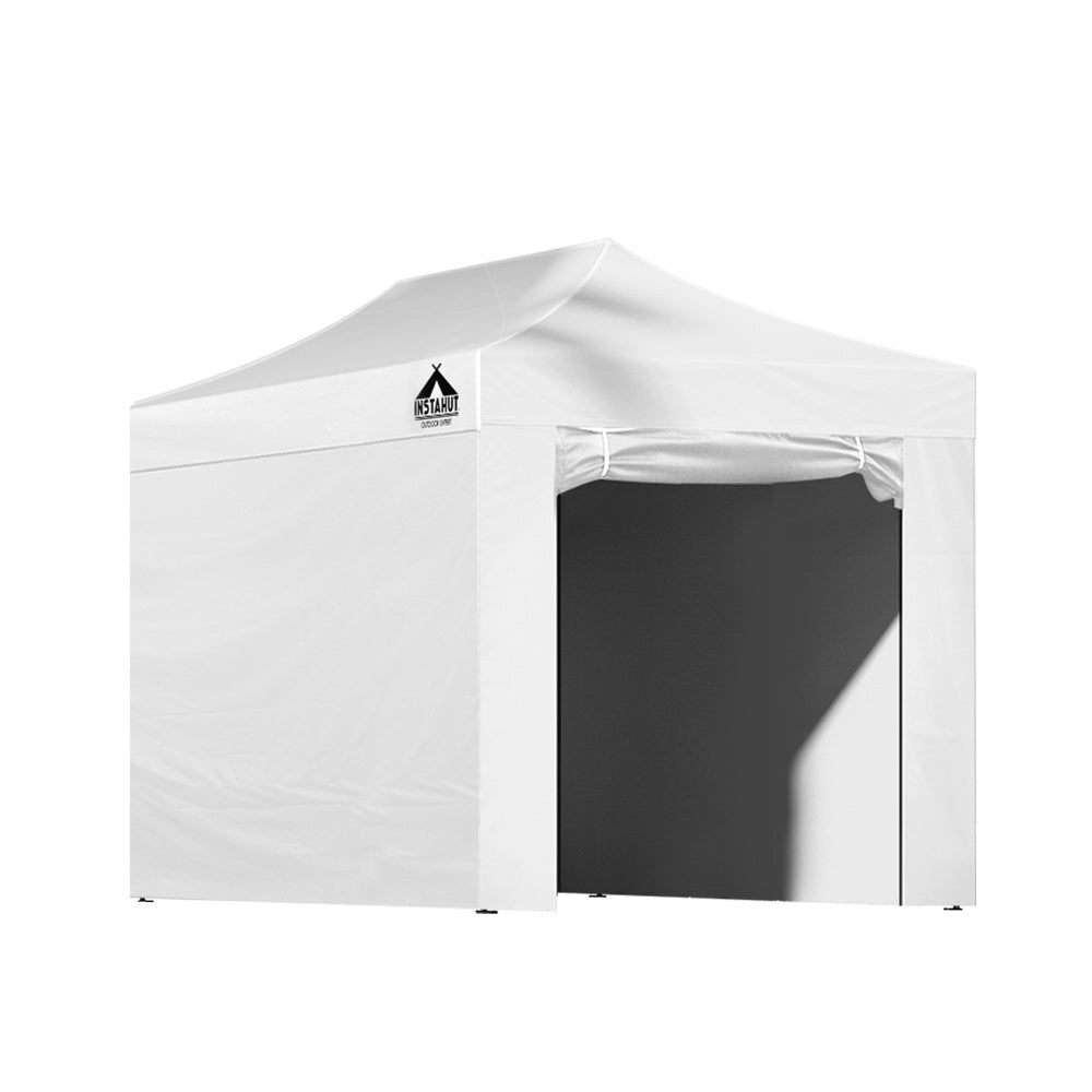 Instahut Gazebo 3x4.5 Pop Up Marquee Folding Tent Wedding Gazebos Camping Outdoor Shade Canopy White 8