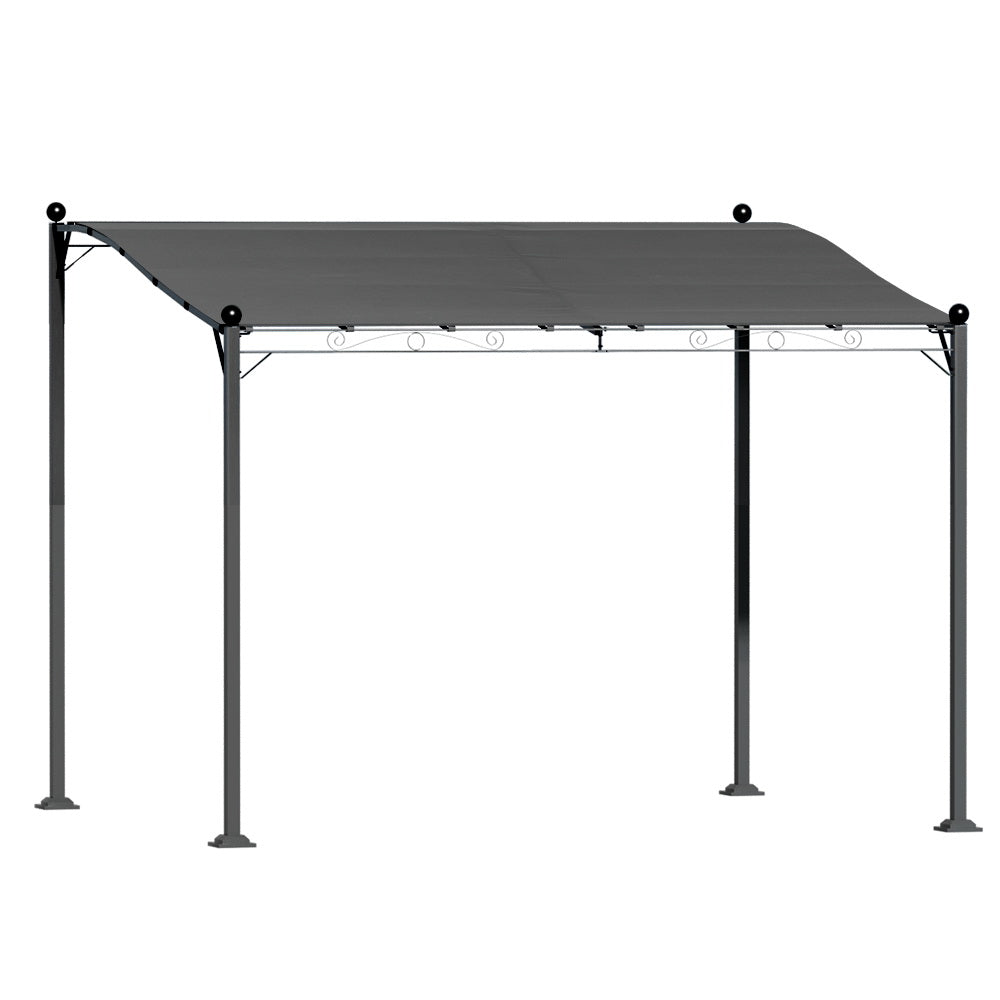 Instahut Gazebo Marquee 3m Outdoor Event Wedding Tent Camping Party Shade Iron Art Canopy Grey 7