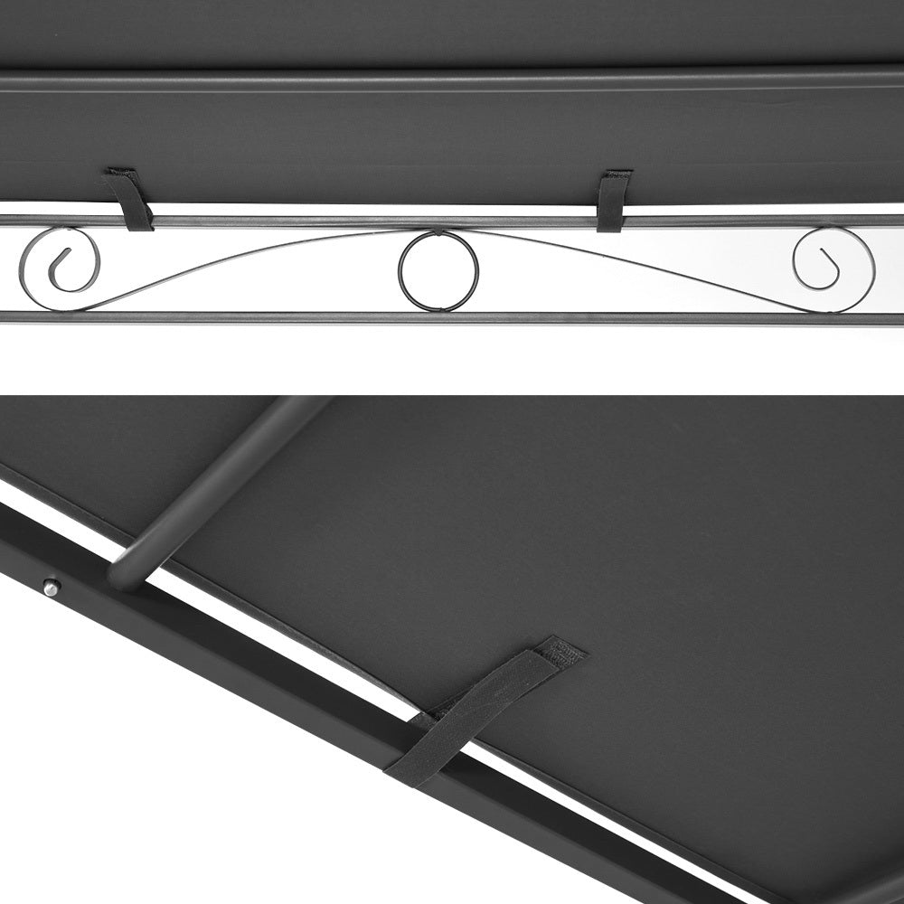 Instahut Gazebo Marquee 3m Outdoor Event Wedding Tent Camping Party Shade Iron Art Canopy Grey 3