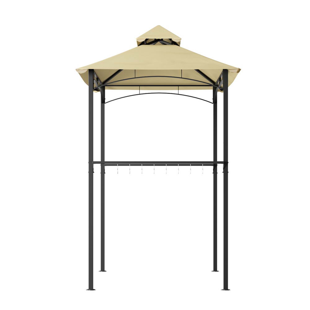 Instahut Gazebo Outdoor Patio Marquee BBQ Grill Shelter Garden Shade Hooks Beige 3