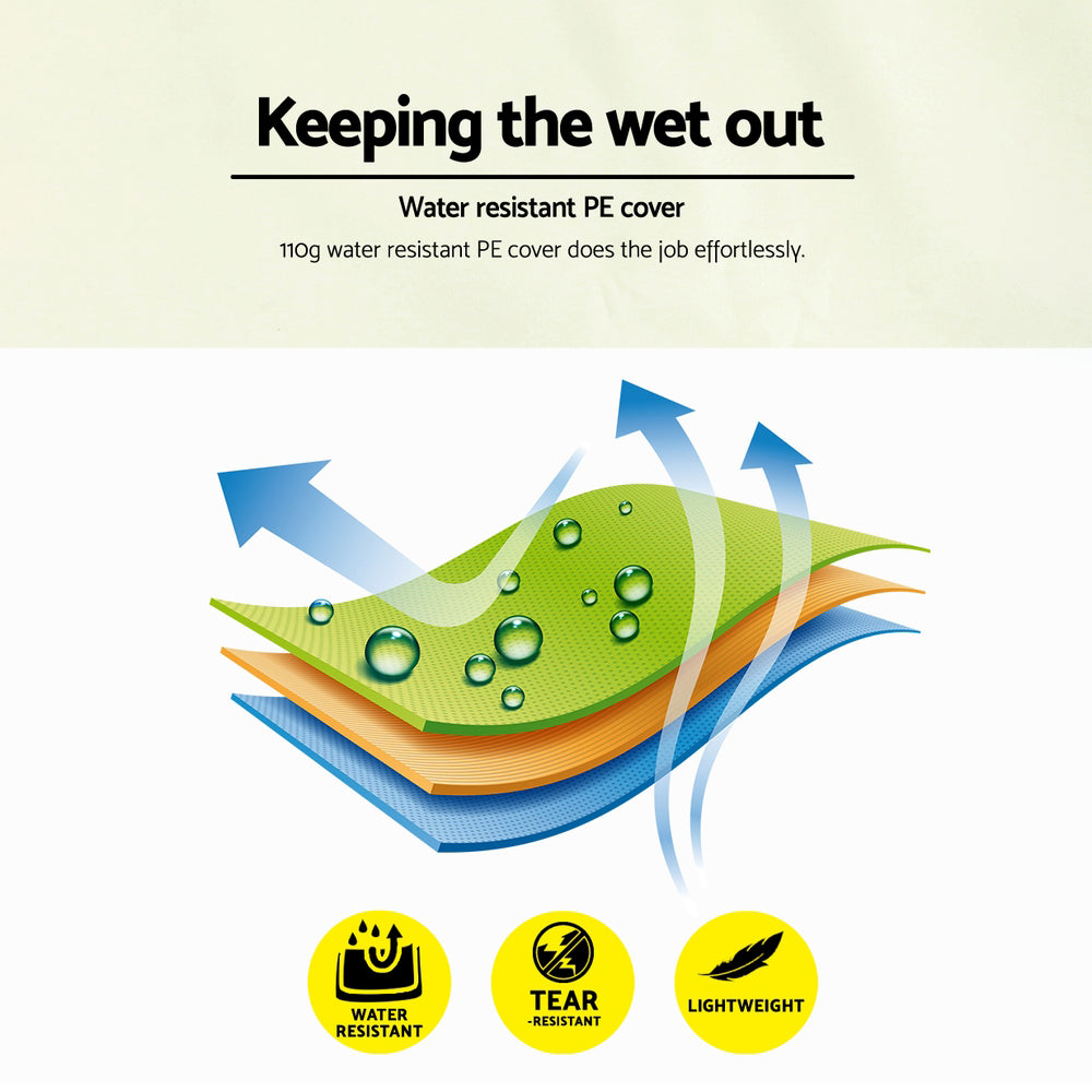 Instahut Gazebo Marquee 4x3m Outdoor Event Wedding Tent Camping Party Shade Iron Art Canopy Beige 6