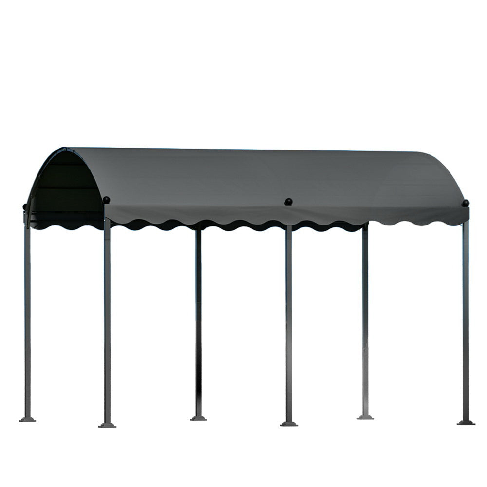 Instahut Gazebo Marquee 4x3m Outdoor Event Wedding Tent Camping Party Shade Iron Art Canopy Grey 7