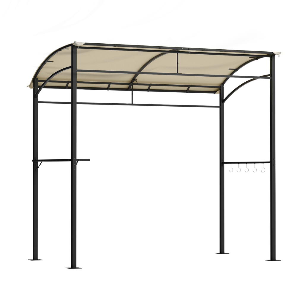 Instahut Gazebo Outdoor BBQ Grill Patio Garden Marquee Shade Shelter Shelf Hooks Beige 7