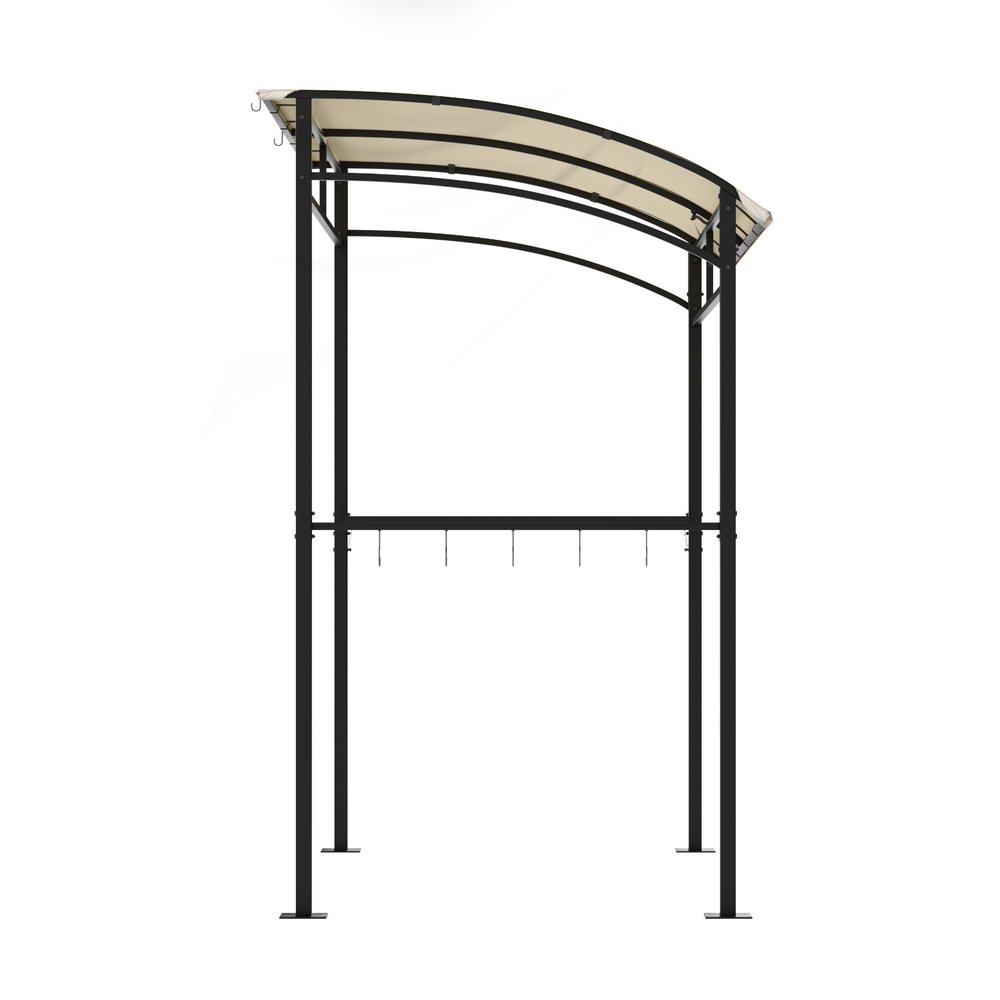 Instahut Gazebo Outdoor BBQ Grill Patio Garden Marquee Shade Shelter Shelf Hooks Beige 3