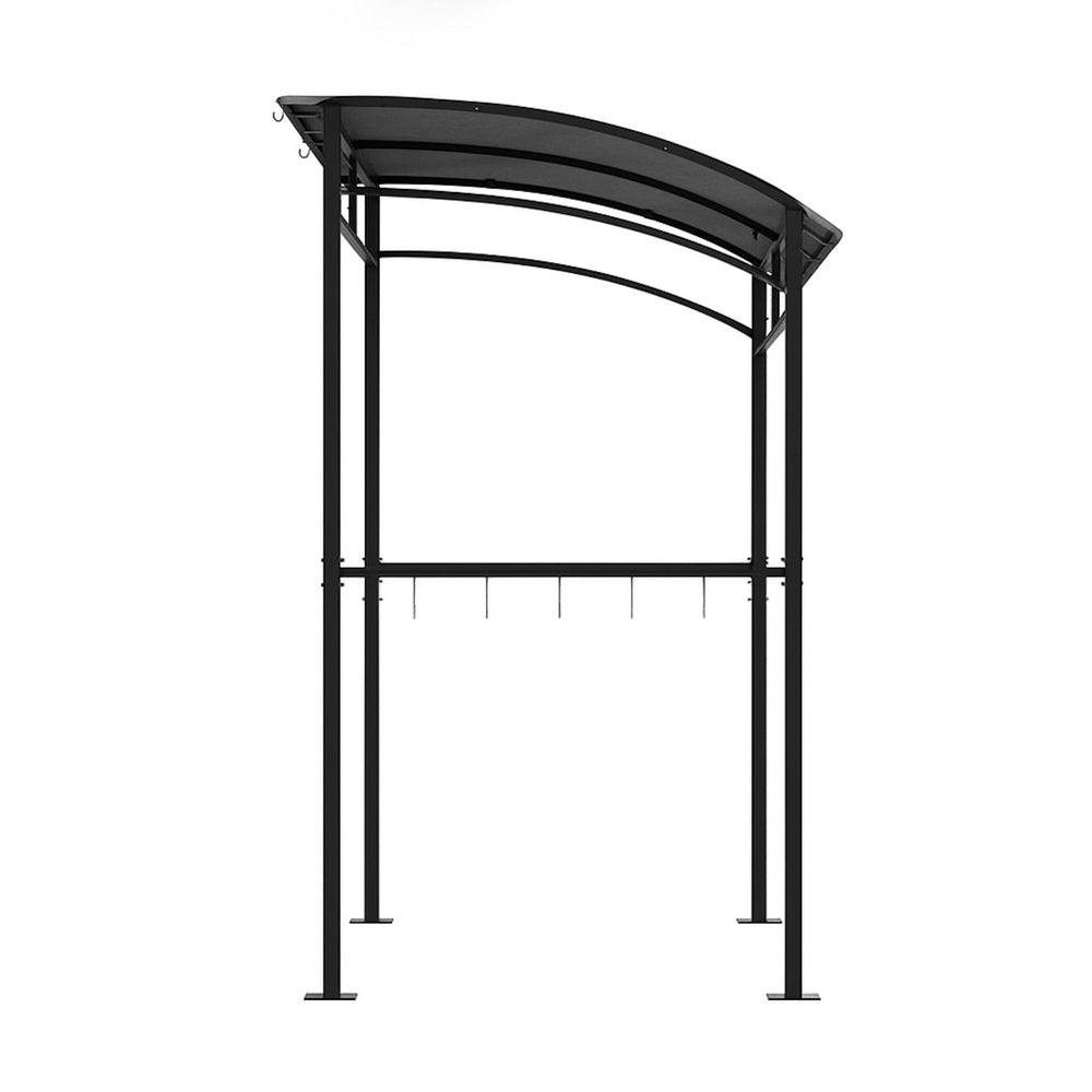 Instahut Gazebo Outdoor BBQ Grill Patio Garden Marquee Shade Shelter Shelf Hooks Grey 3