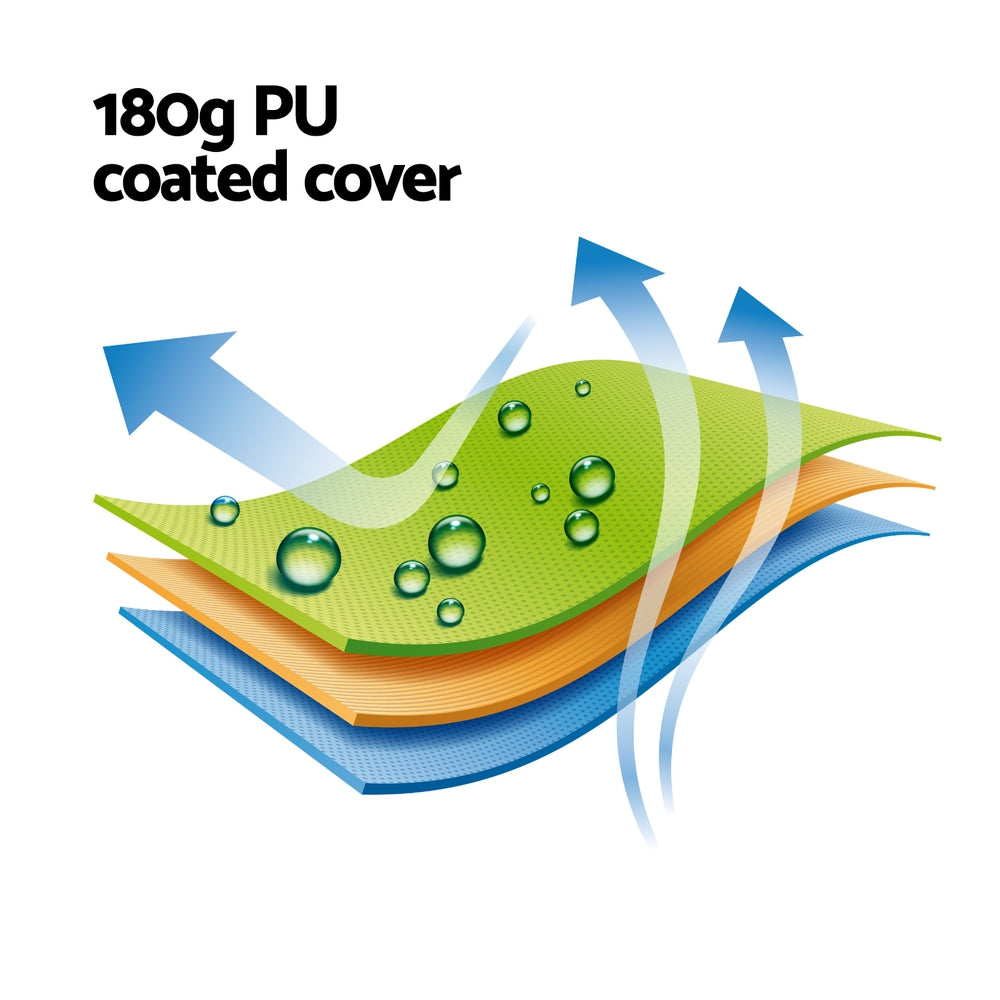 Instahut Gazebo Outdoor BBQ Grill Patio Garden Marquee Shade Shelter Shelf Hooks Grey 6