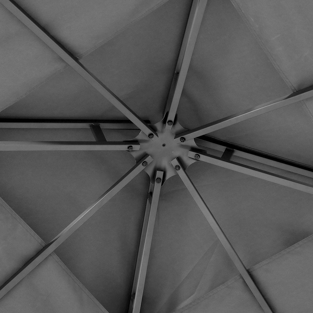 Instahut Gazebo 3x3m Marquee Outdoor Wedding Party Event Tent Home Iron Art Shade Grey 3