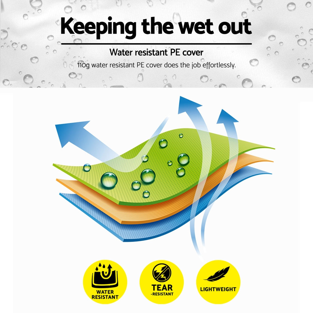 Instahut Gazebo 3x3m Marquee Outdoor Wedding Party Event Tent Home Iron Art Shade White 6