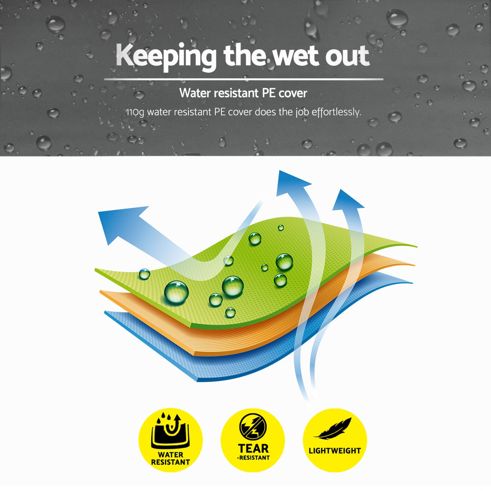 Instahut Gazebo 4x3m Marquee Outdoor Wedding Party Event Tent Home Iron Art Shade Grey 6