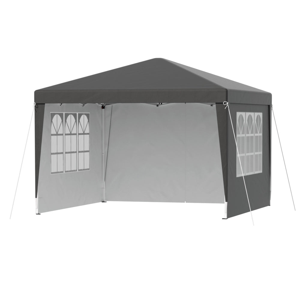 Instahut Gazebo 3x3 Pop Up Marquee Folding Tent Wedding Gazebos Camping Outdoor Shade Canopy Gray 3