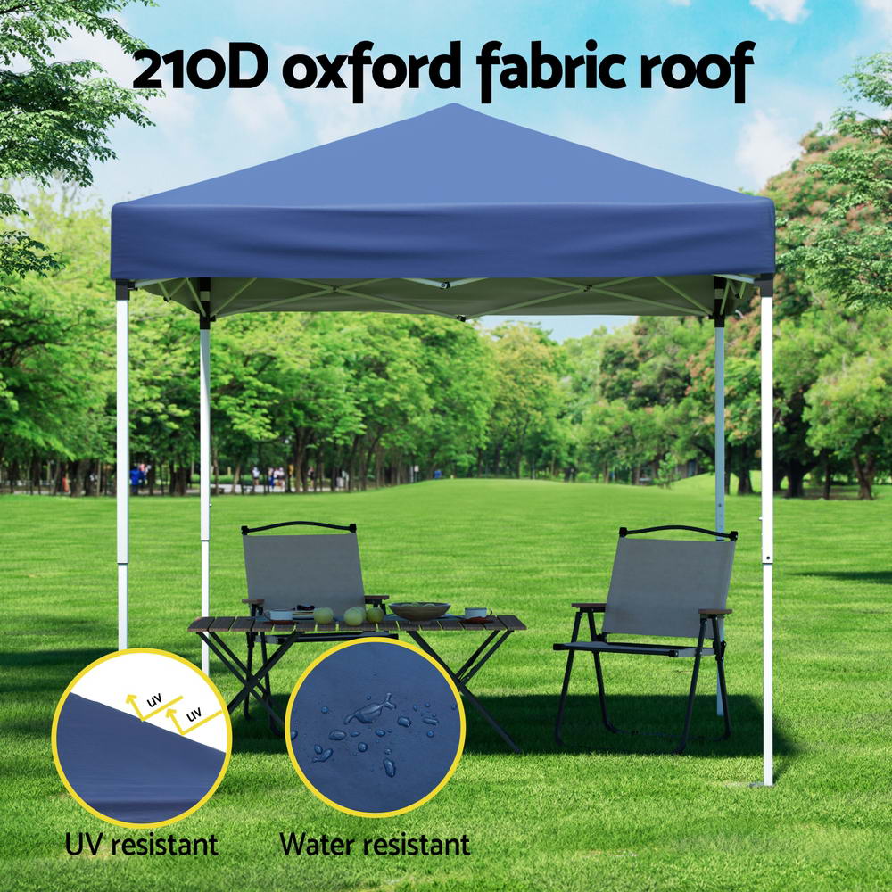 Instahut Gazebo 2x2m Outdoor Patio Garden Marquee Shade w/ Base Pods Blue 4