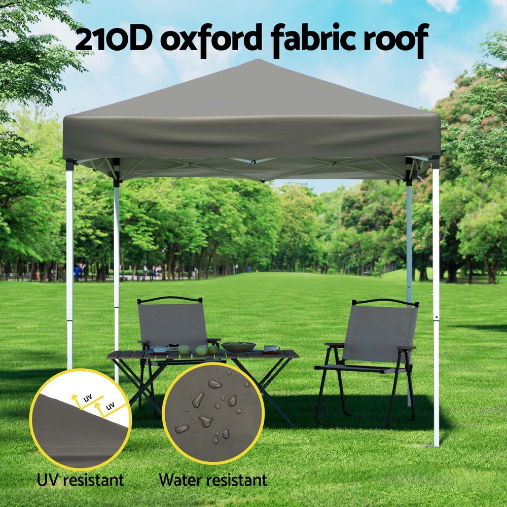 Instahut Gazebo 2x2m Outdoor Patio Garden Marquee Shade Grey 4